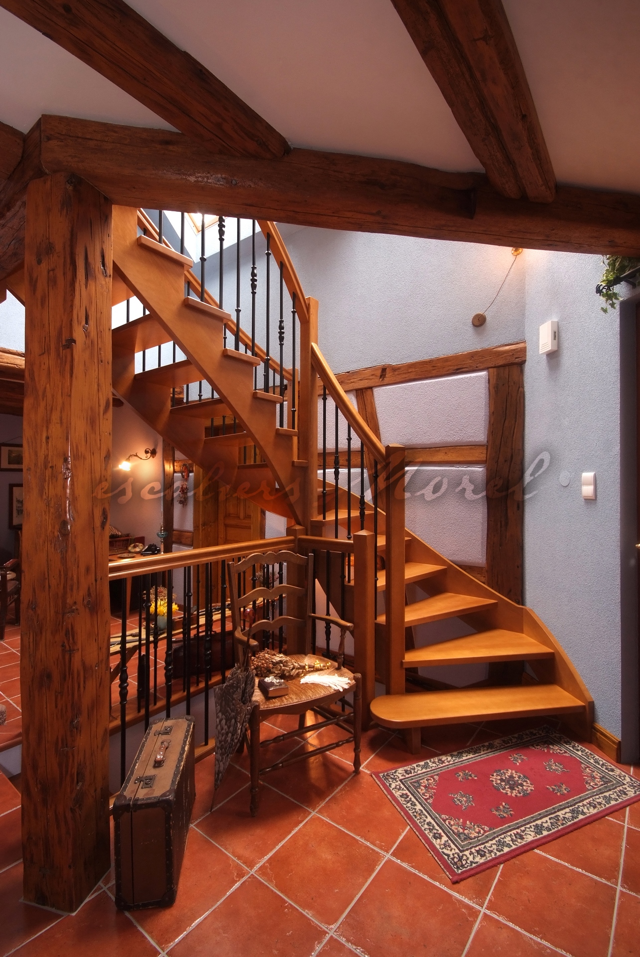 Escalier Tradition Structure bois TR004 • Escaliers MOREL