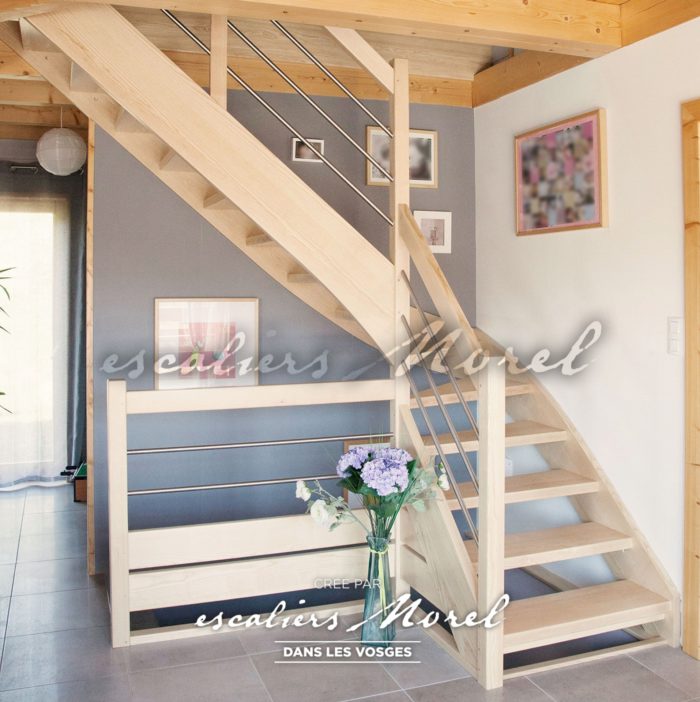 Escalier Classique Structure bois CL002 • Escaliers MOREL