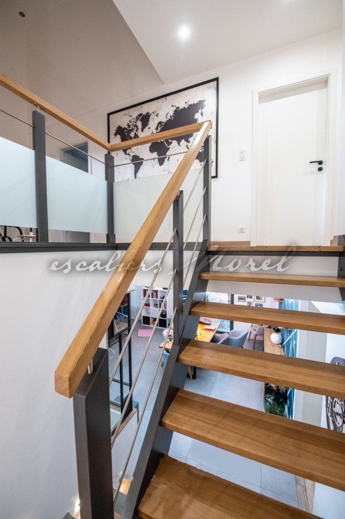 Escalier Évolution Structure bois EV013 • Escaliers MOREL