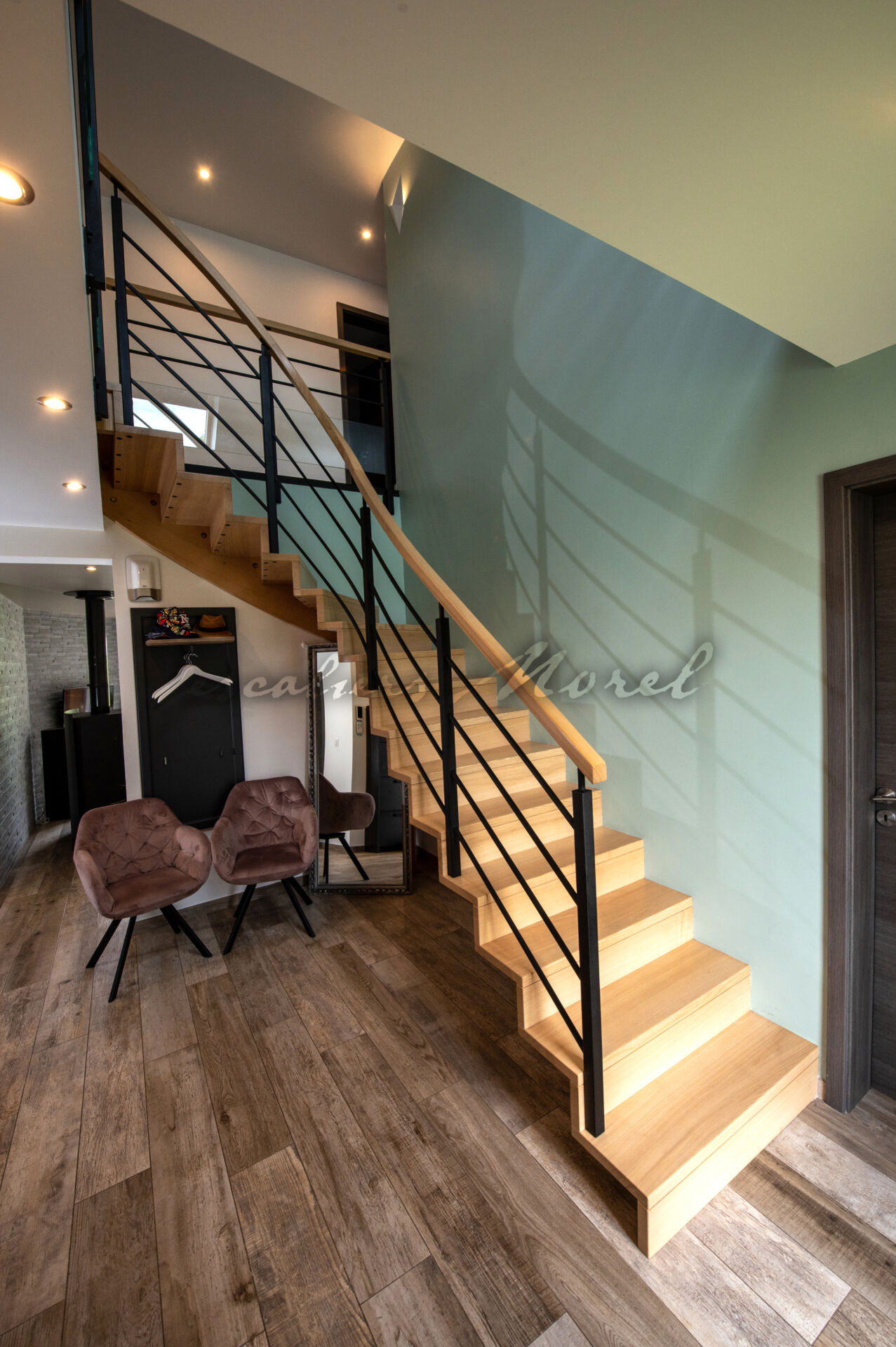 Escalier Alliage Structure bois AL020 • Escaliers MOREL