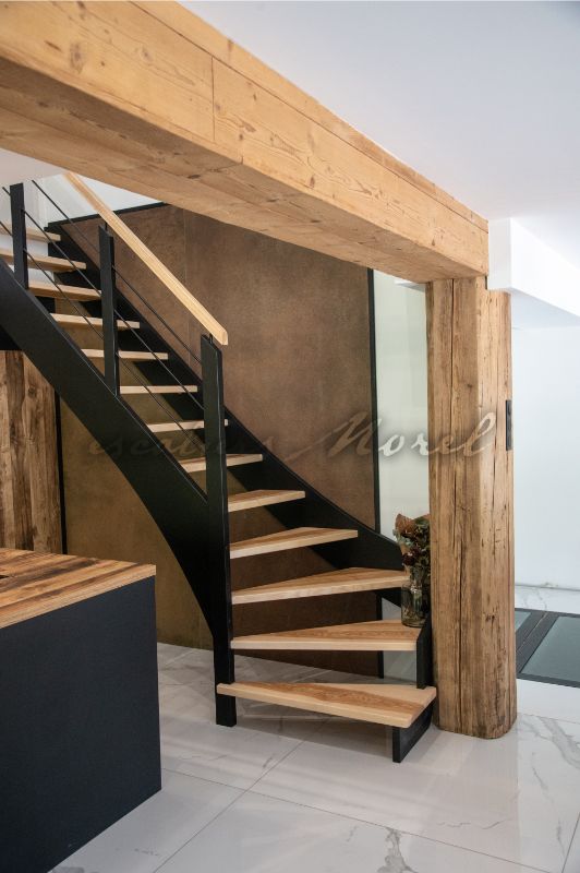 Escalier Évolution Structure bois EV025 • Escaliers MOREL