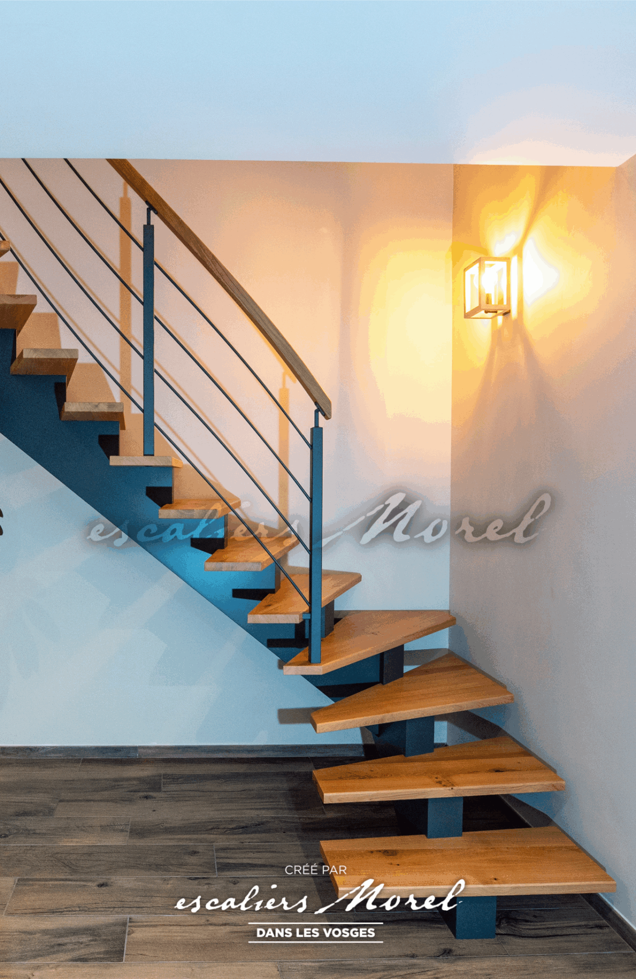 Escalier Alliage Structure bois AL022 • Escaliers MOREL