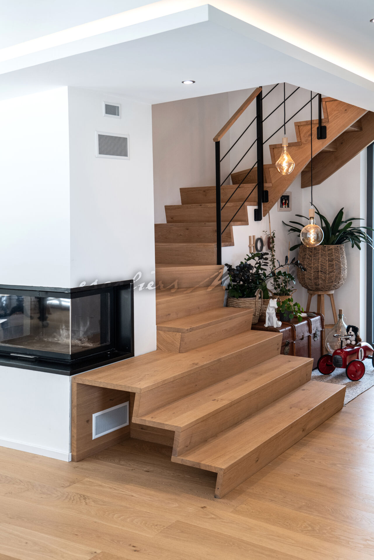 Escalier Alliage Structure bois AL021 • Escaliers MOREL